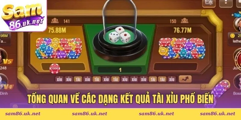 Tổng quan về các dạng kết quả tài xỉu phổ biến hiện nay